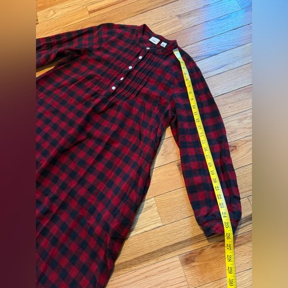 VTG LL Bean Long Flannel Nightgown Women’s Size M/Petite Red/Black Buffalo Plaid - Picture 12 of 12